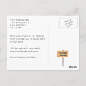 Watercolor Tropical Luau Aloha Wedding Foto Postkarte (Rückseite)