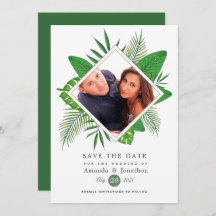 Watercolor Tropical Luau Aloha Wedding Foto