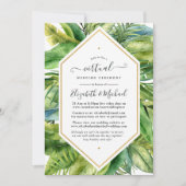 Watercolor Tropical Online Virtual Wedding Einladung (Vorderseite)