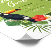 Watercolor Tropical Sign Guest Book Green ID577 Poster (Ecke)