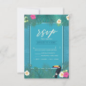 Watercolor Tropical w/Toucan Aquamarin ID577 RSVP (Vorderseite)