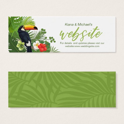 Watercolor Tropical Website einfügen Grüne ID577 (Vorne & Hinten)