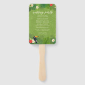 Watercolor Tropical Wedding Party Green ID577 Fächer (Rückseite)