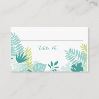 Watercolor Tropical Wedding Table No. Platzkarte