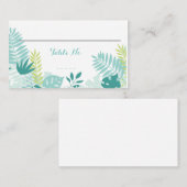 Watercolor Tropical Wedding Table No. Platzkarte (Vorne/Hinten)
