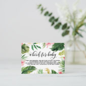 Watercolor Tropische Blume Buchanfrage Begleitkarte (Stehend Vorderseite)