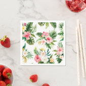 Watercolor Tropische Blume Sommer Serviette (Beispiel)