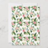 Watercolor Tropische Blume Willkommensereignis Einladung (Rückseite)
