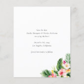 Watercolor Tropischer botanischer Rahmen Save the (Rückseite)