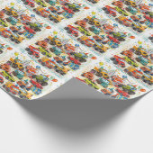 Watercolor Trucks Wrapping Paper Construction Geschenkpapier (Ecke)