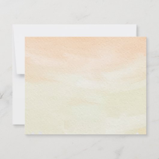 Watercolor Tulip Seaside Pastel Spring Wedding (Rückseite)