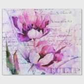 Watercolor tulips geschenkpapier (Flach)