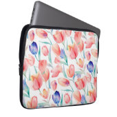Watercolor Tulips Pattern Lapop Sleeve (Vorne Rechts)