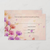 Watercolor Tulips Wedding RSVP Response Card (Vorne/Hinten)