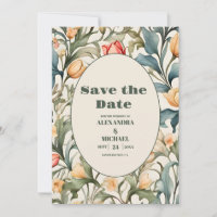 Watercolor Tulips William Morris Wedding