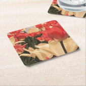 Watercolor-Tulpe-Untersetzer Rechteckiger Pappuntersetzer (angewinkelt)