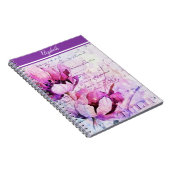 Watercolor Tulpen Notebook Notizblock (Rechte Seite)