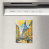 Watercolor Turin Italy – Mole Antonelliana City Magnet (In Situ (Geschirrspüler))