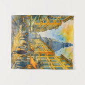 Watercolor Turin Italy – Mole Antonelliana City Wandteppich (Vorderseite (Horizontal))