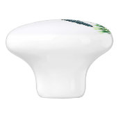  Watercolor Turtle Tropical Leaves Keramikknauf (Seitenansicht)