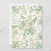 watercolor Twin Jungle Safari Animals Baby Shower Einladung (Rückseite)