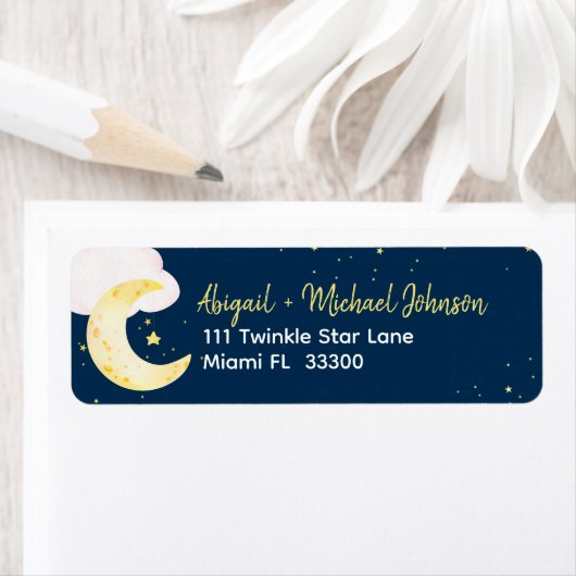Watercolor Twinkle Little Star Address Label (Insitu)