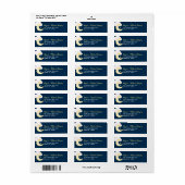 Watercolor Twinkle Little Star Address Label (Vorne)