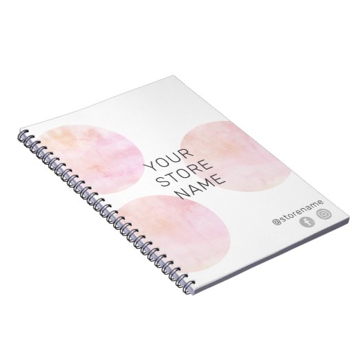 Watercolor-Umlaufbahnen für Unternehmen - Social M Notizblock (Rechte Seite)