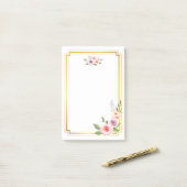 Watercolor und Gold Frame Style Post-it Klebezettel (Auf Schreibtisch)