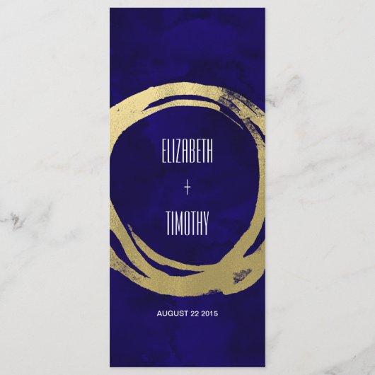 Watercolor und Gold Modern Custom Menu Menükarte (Rückseite)