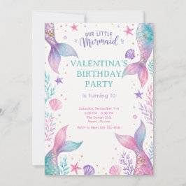 Watercolor Under The Sea Party Invite  Einladung
