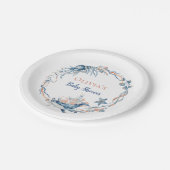 Watercolor Under the Sea Whale Pappteller (Schrägansicht)