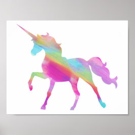 Watercolor Unicorn Poster - Wählen Sie Ihren Hinte