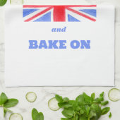 Watercolor Union Jack Keep Calm Backe weiter Geschirrtuch (Gefaltet)