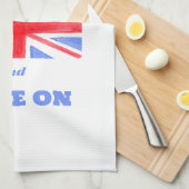 Watercolor Union Jack Keep Calm Backe weiter Geschirrtuch (Viertel Falte)