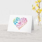 Watercolor United Staaten Heart Karte (Gelbe Blume)