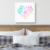 Watercolor United Staaten Heart Leinwanddruck (Insitu (Schlafzimmer))