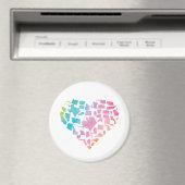 Watercolor United Staaten Heart Magnet (In Situ (Geschirrspüler))