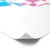 Watercolor United Staaten Heart Poster (Ecke)