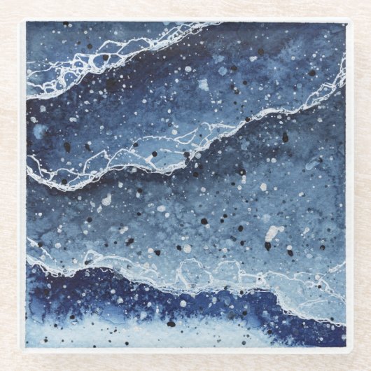 Watercolor Untersetzer Waves (Vorderseite)