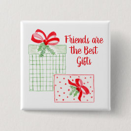 Watercolor Urlaub Freunde sind die besten Geschenk Button