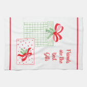 Watercolor Urlaub Freunde sind die besten Geschenk Geschirrtuch (Horizontal)