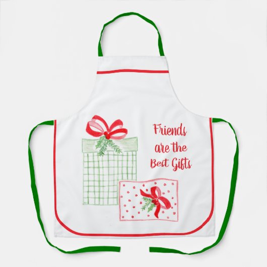 Watercolor Urlaub Freunde sind die besten Geschenk Schürze (Vorderseite)