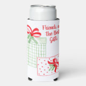Watercolor Urlaub Freunde sind die besten Geschenk Selters Dosenkühler (Seltzer Vorderseite)