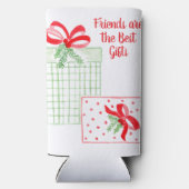 Watercolor Urlaub Freunde sind die besten Geschenk Selters Dosenkühler (Rückseite)