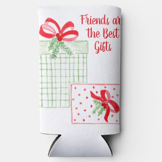 Watercolor Urlaub Freunde sind die besten Geschenk Selters Dosenkühler (Vorderseite)