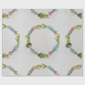 Watercolor-Urlaubskranz Geschenkpapier (Flach)