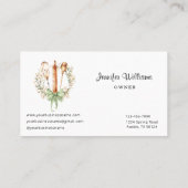 Watercolor Utensils Kitchen Bakery Business Card Visitenkarte (Rückseite)