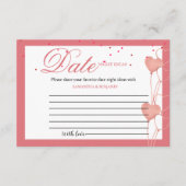 Watercolor valentine Date Night Ideas Ratschlag Ka Hinweiskarte (Vorderseite)
