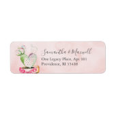 Watercolor Valentine Heart Cactus Address Labels (Vorne)